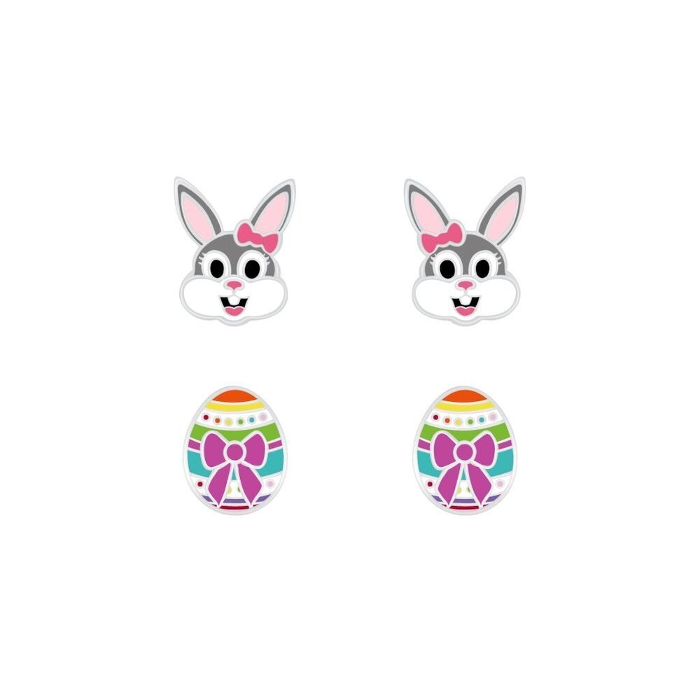 9.25 Silver Easter Stud Earrings Set